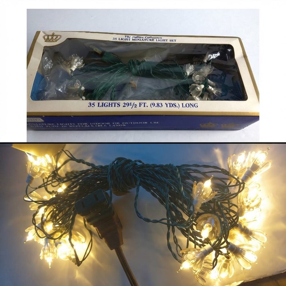 Vintage Sears The Italian Collection 35 Miniature Light Set Christmas